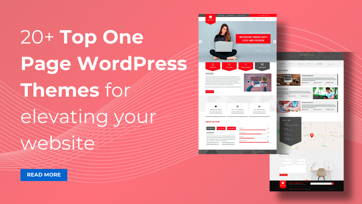 20+ Top One Page WordPress Themes